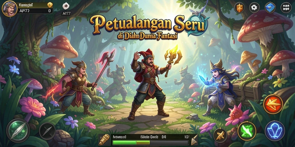 Screenshot menampilkan gameplay seru di dunia petualangan API77.