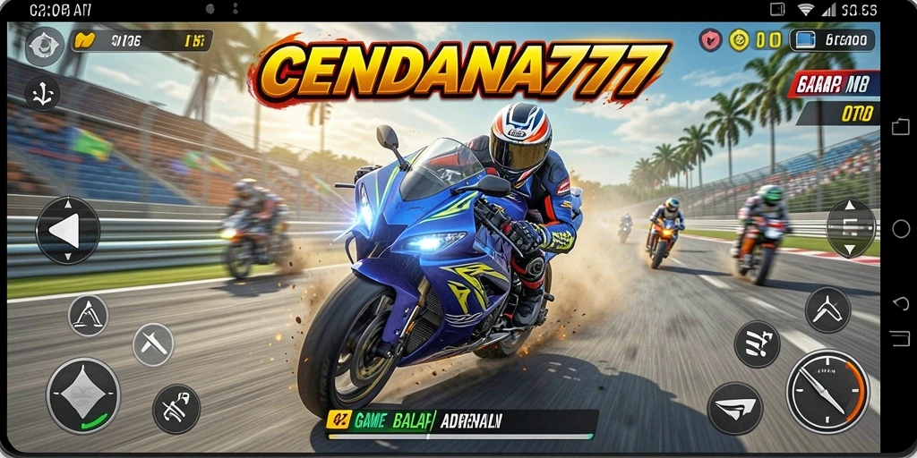 Tangkapan layar gameplay <strong>CENDANA777</strong> yang menonjolkan balapan mendebarkan.