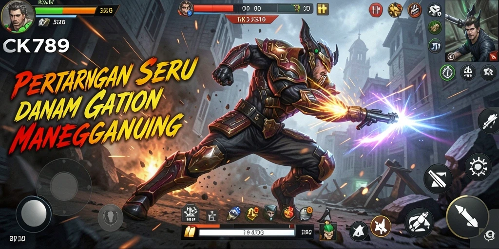 Gambaran aksi mendebarkan dalam gameplay CK789.