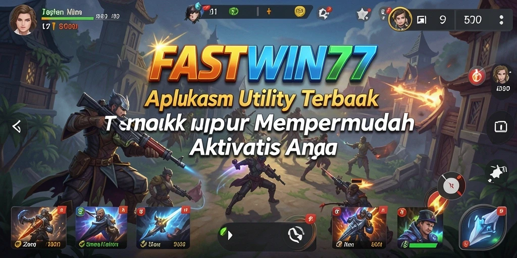 Tampilan utama FASTWIN77 dengan fitur-fitur utilitas yang canggih.