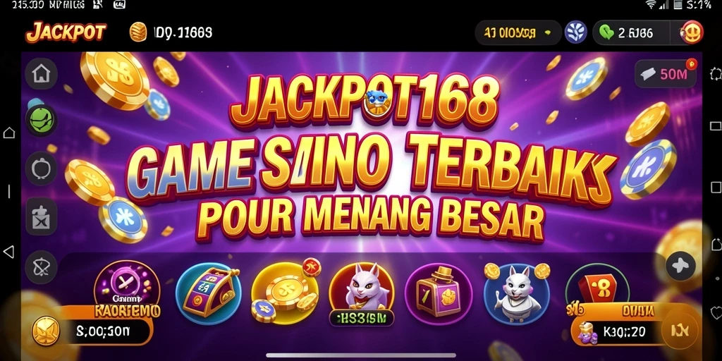 Screenshot JACKPOT168 menampilkan gameplay Kasino yang seru dan mendebarkan.