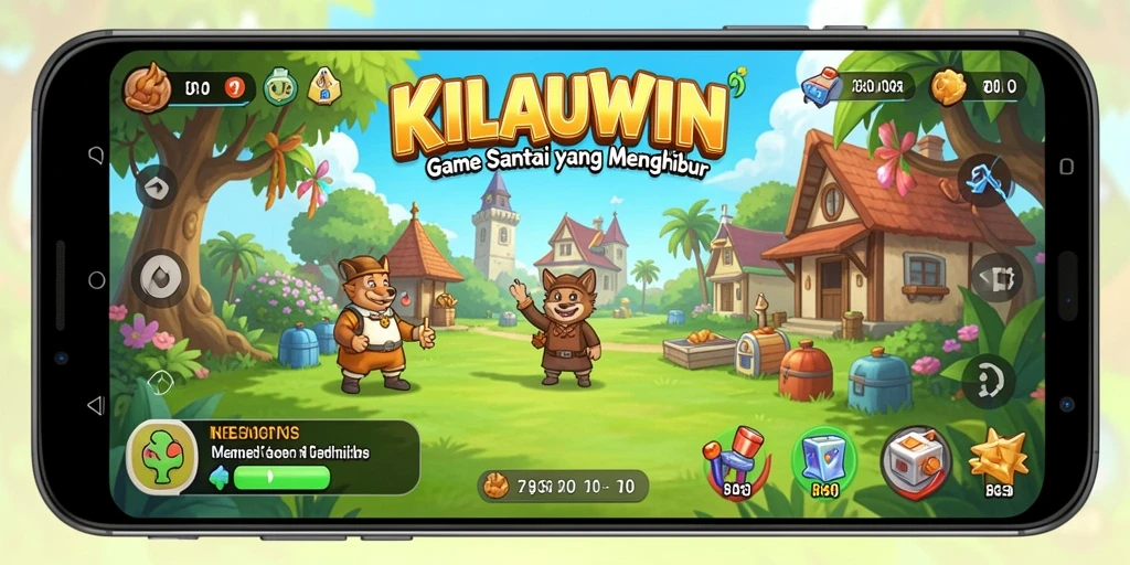 Screenshot KILAUWIN menunjukkan gameplay menarik dan cerah.