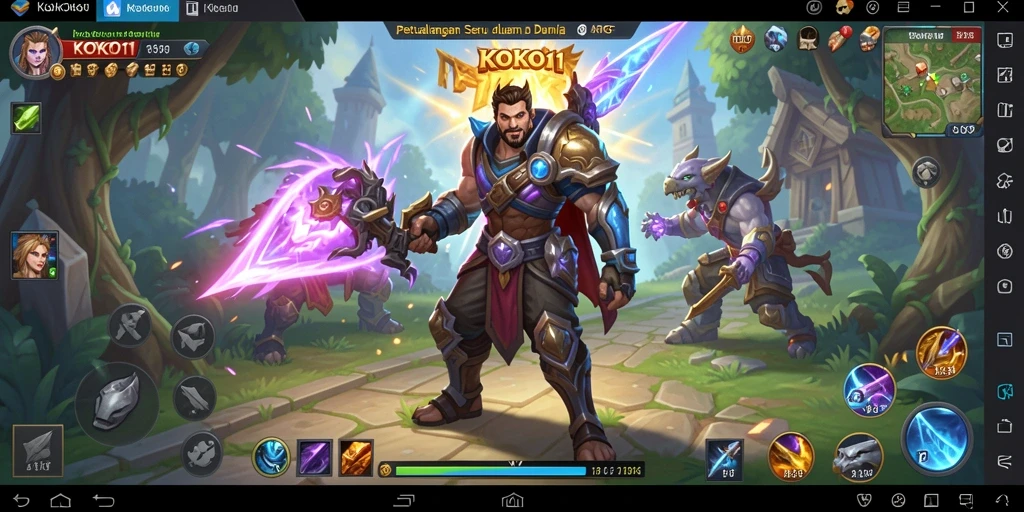 Screenshot gameplay KOKO11 menampilkan aksi seru dalam pertarungan ARPG.