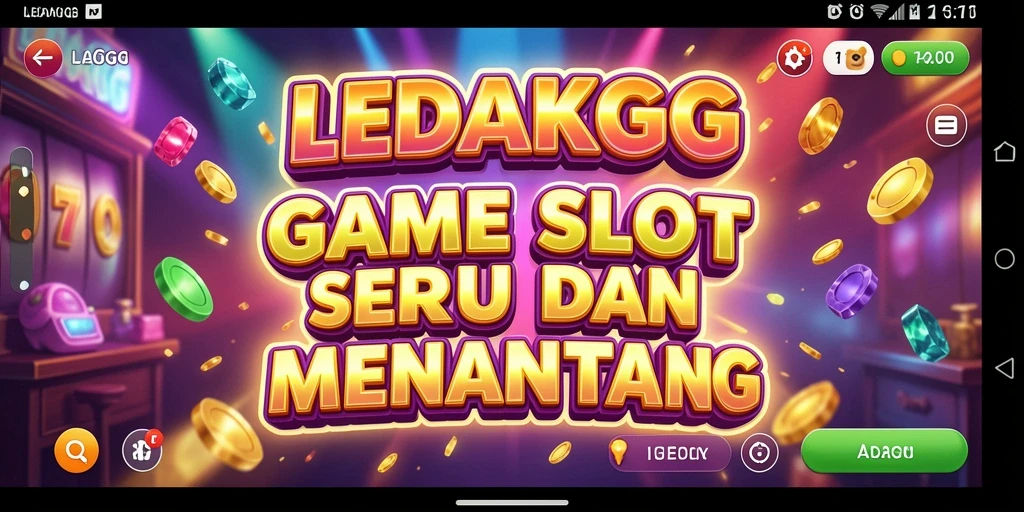 Tampilan gameplay LEDAKGG yang menarik dan penuh warna.