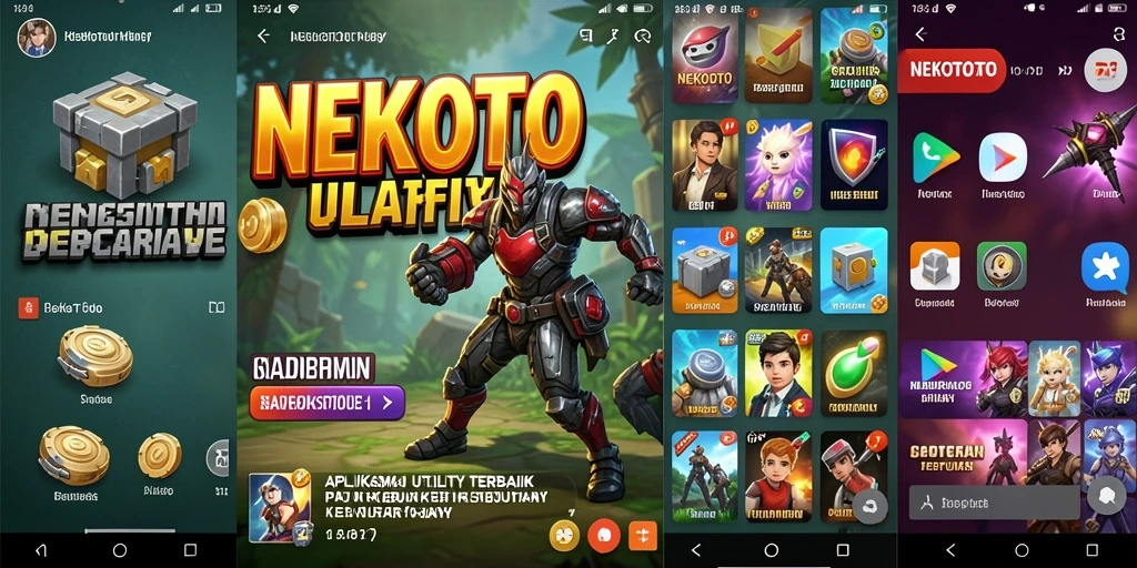 Screenshot menampilkan antarmuka aplikasi NEKOTOTO yang user-friendly.