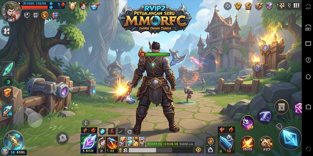 Tangkapan layar gameplay RVIP2 menampilkan petualangan seru dalam dunia MMORPG.