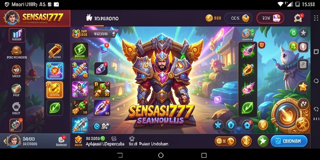 Screenshot SENSASI777 menampilkan desain antarmuka pengguna yang sederhana dan fungsional.
