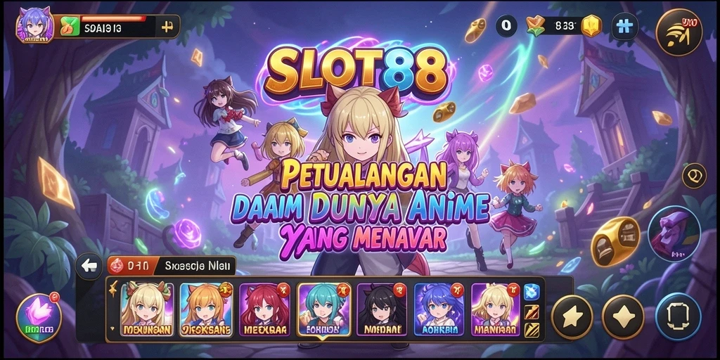 Screenshot gameplay menampilkan karakter Anime yang dinamis dan menarik.