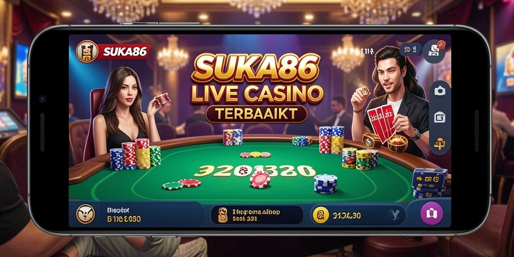 Gameplay seru SUKA86 dengan dealer langsung dan suasana kasino nyata.