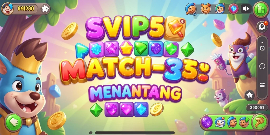 Gameplay seru dan penuh warna dari SVIP5 Match-3.